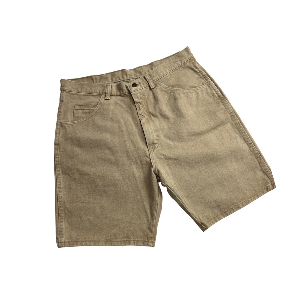 Wrangler Denim Shorts Mens 34 Tan 60601WE Rugged Cotton‎ Workwear Outdoors C18
